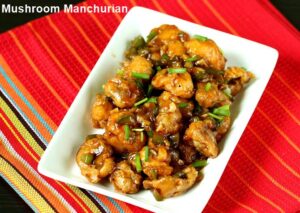 Mushroom Manchurian Vegetarian Chinese Recipes
